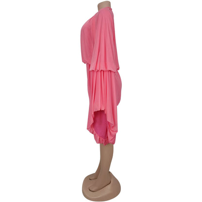 Fashion Women's Fashion Casual Pleated Solid Color Jumpsuit Shorts New