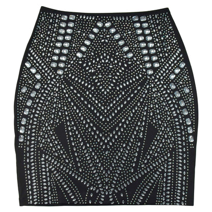 European and American Fashion Women's Sleeveless Strap Rhinestone Set Dress