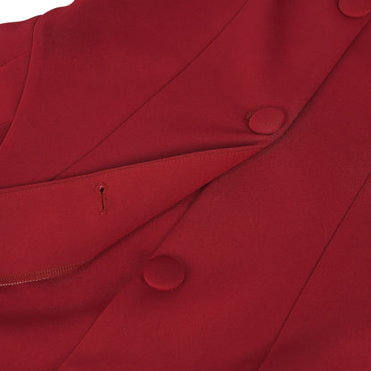 European and American Fashion Women's Elegant Deep V Long Sleeve Ruffled Short Dress