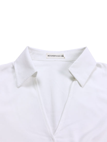 European and American Women's Fashion Cross-Border Solid Color Plus Size Dress