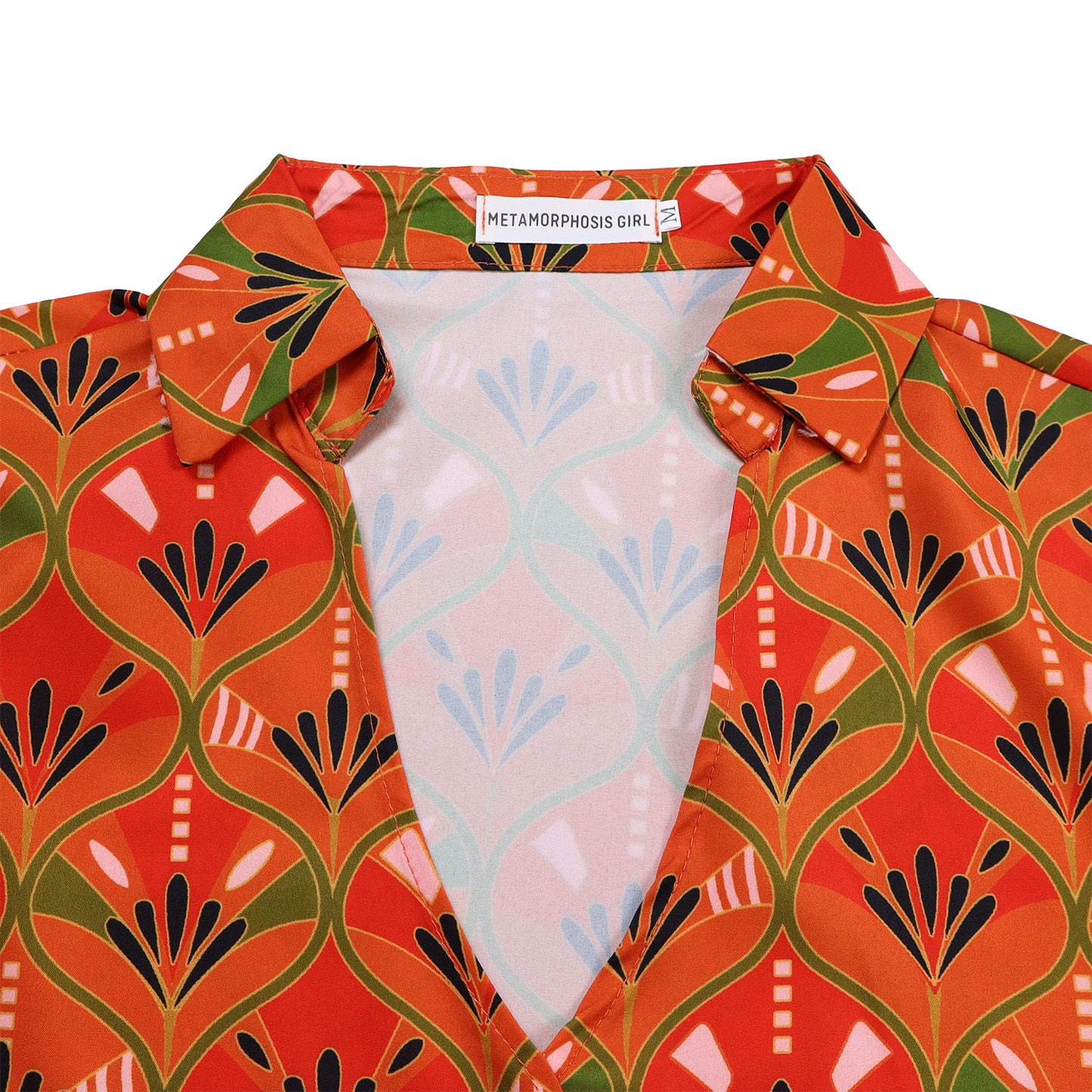 Printed Long Sleeve Shirt Elegant Wide Leg Pants Fashion Set