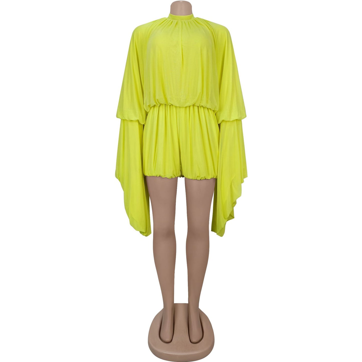 Fashion Women's Fashion Casual Pleated Solid Color Jumpsuit Shorts New