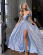 2025 European and American Style Banquet Dress Sequin Large Hem Strapless Sexy Fashion Slit Dress