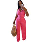 European and American Fashion Women's Casual Halter Neck Tie Top and Long Pants Two-Piece Set