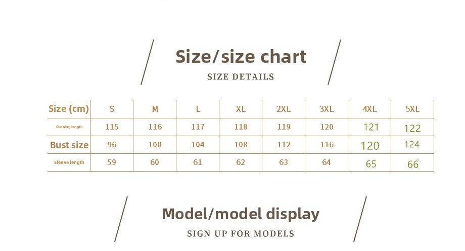 European and American Autumn Winter New Women's Loose Plus Size Printed Trench Coat with Turn-Down Collar Women's Coat