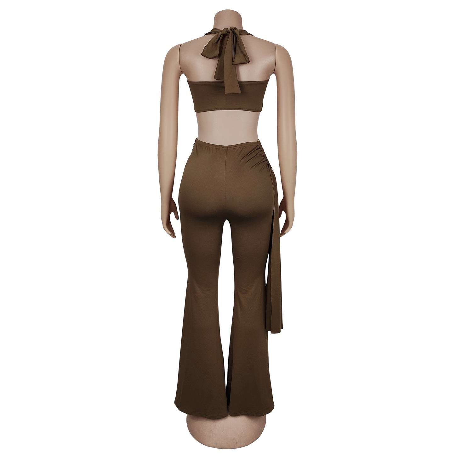 Fashion Women's Sexy Summer Strapless Tie Long Pants Set