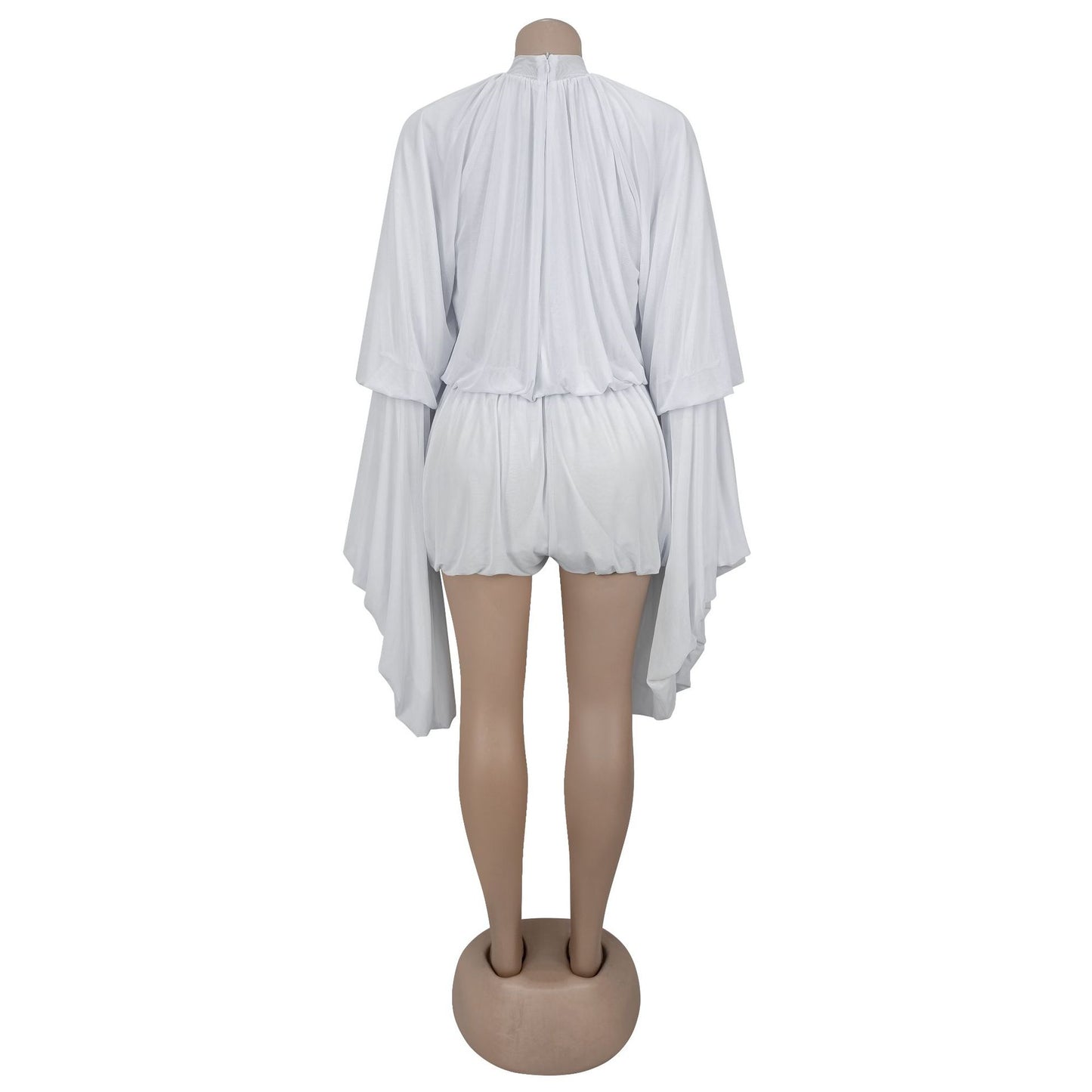 Fashion Women's Fashion Casual Pleated Solid Color Jumpsuit Shorts New