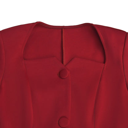 European and American Fashion Women's Elegant Deep V Long Sleeve Ruffled Short Dress