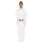 European and American Fashion Women's Clothing Mesh See-through Rhinestone Long Sleeve Long Dress Lined Two-piece Set