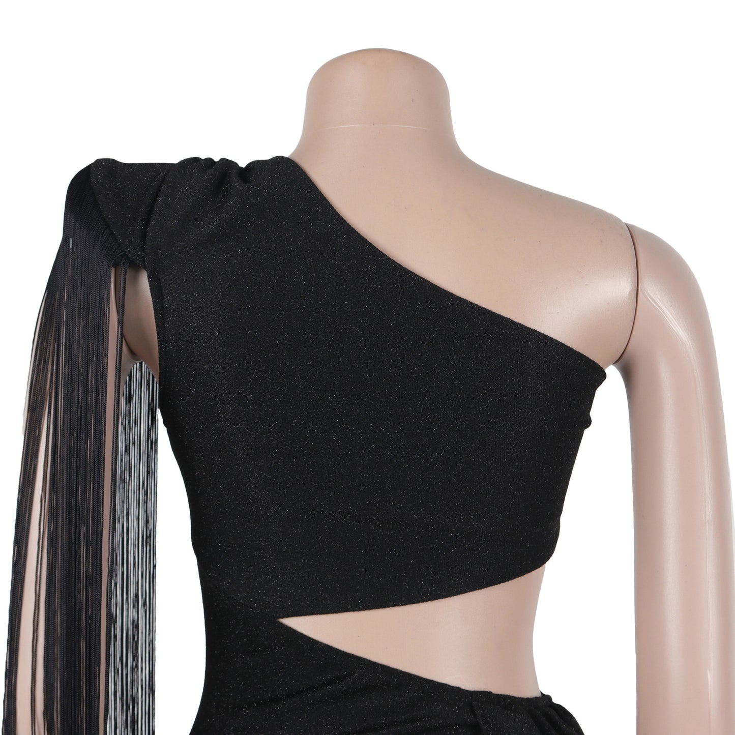 European and American Fashion Women's Sexy Casual One-Shoulder Tassel Long Dress