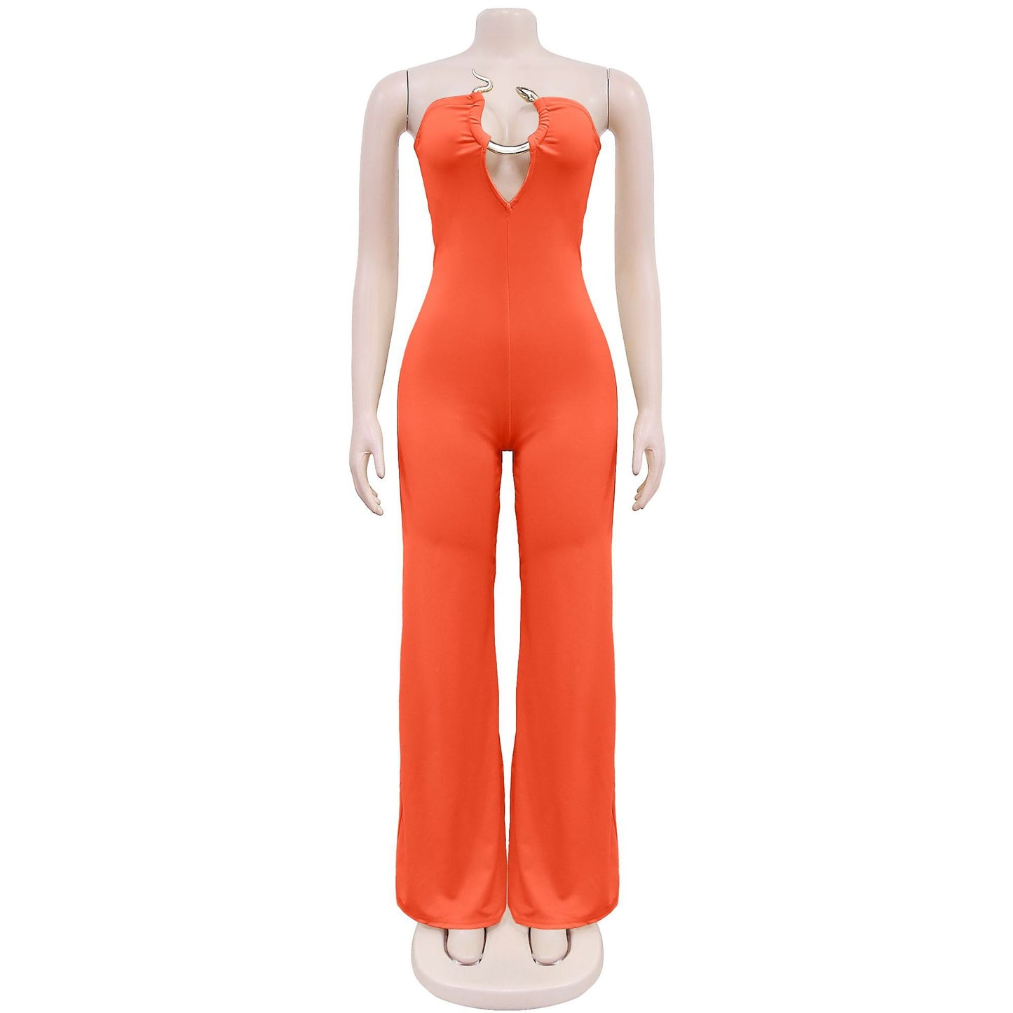 European and American Fashion Women's Solid Color Fashion Long Pants Jumpsuit for Women