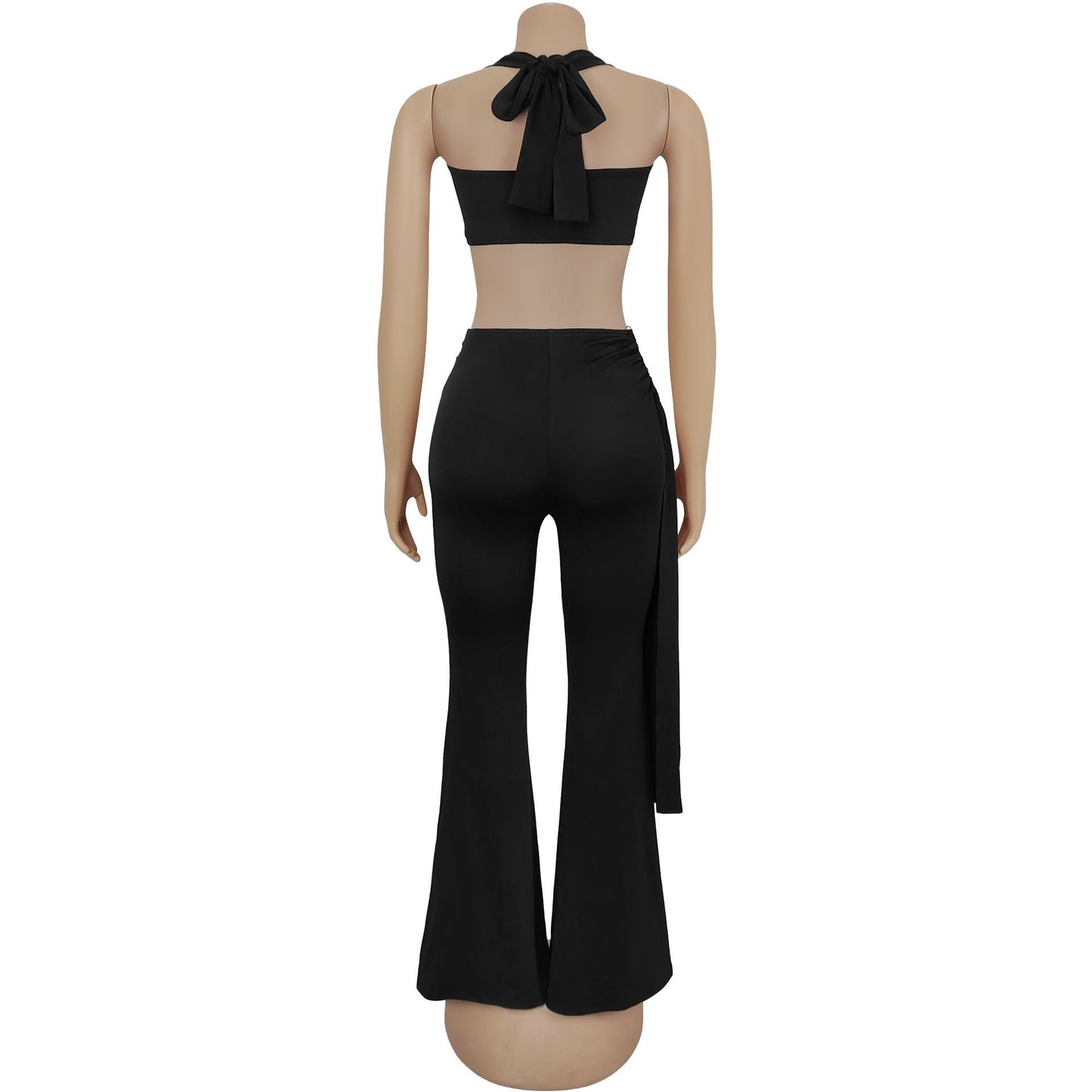 Fashion Women's Sexy Summer Strapless Tie Long Pants Set