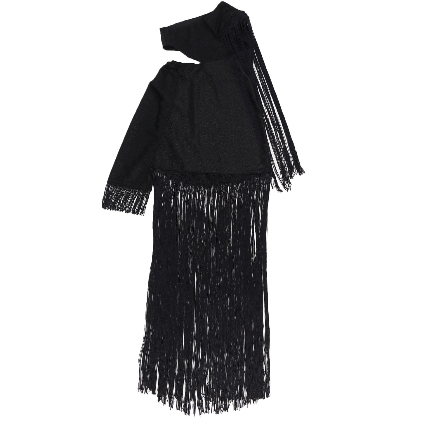 European and American Fashion Women's Sexy Casual One-Shoulder Tassel Long Dress