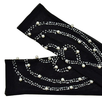 European and American Fashion Women's Solid Color Mesh Rhinestone Long Sleeve Long Pants Jumpsuit