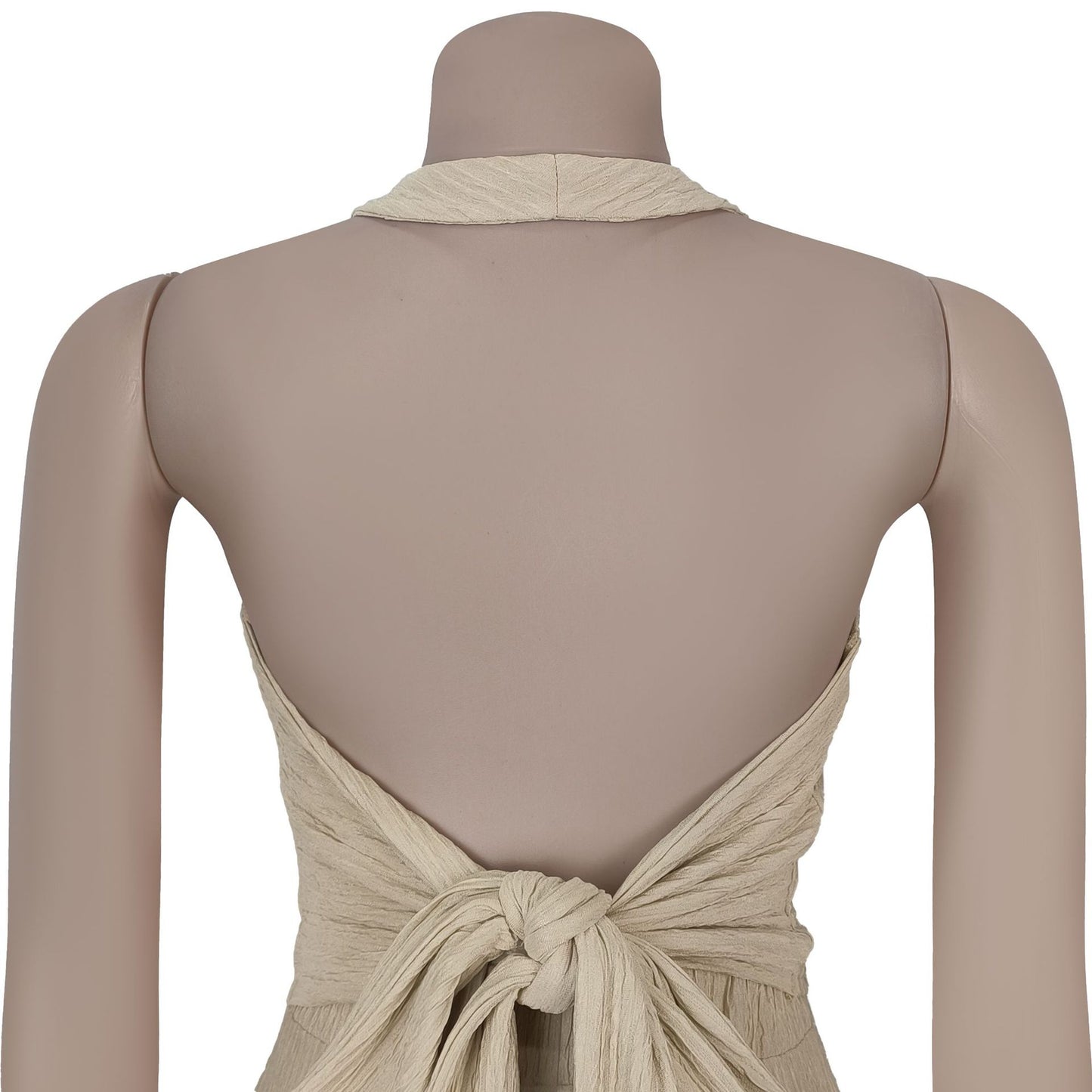 European and American Fashion Women's Casual Halter Neck Tie Top and Long Pants Two-Piece Set