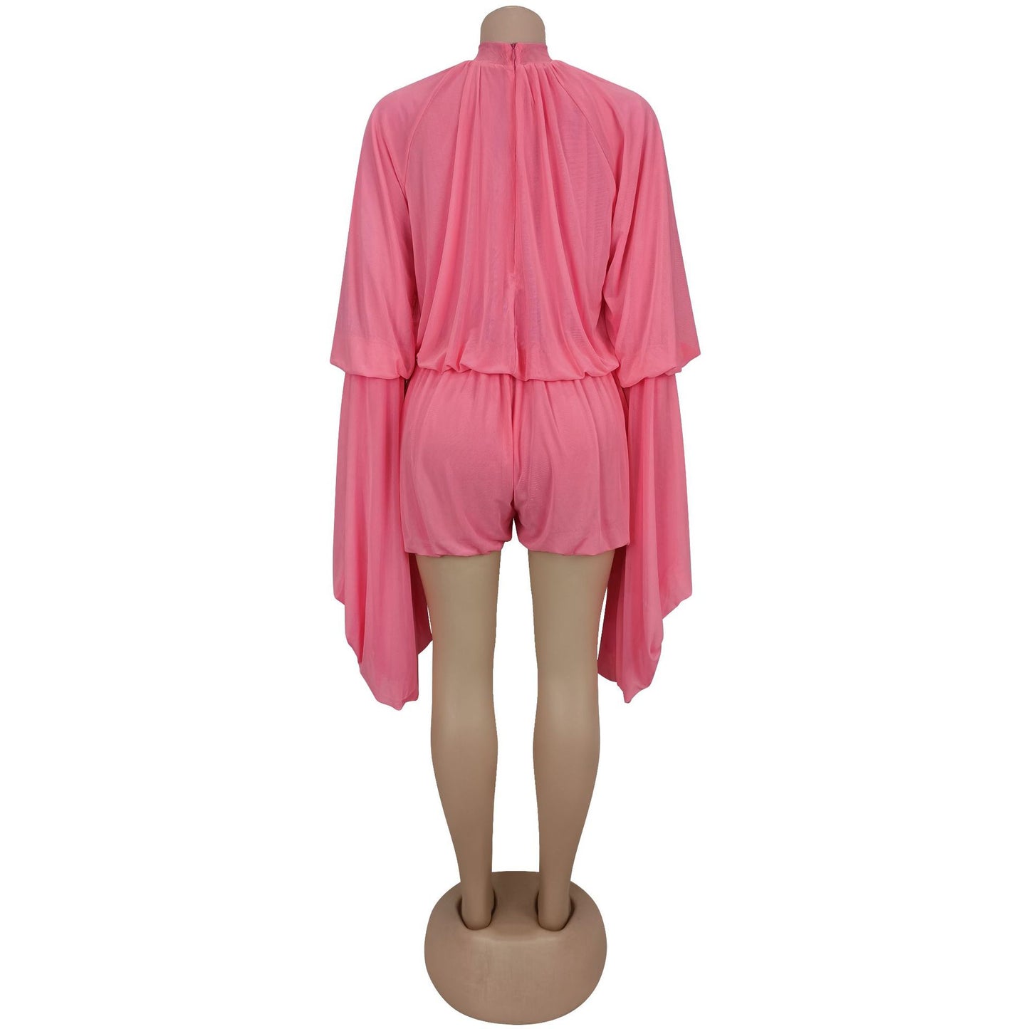 Fashion Women's Fashion Casual Pleated Solid Color Jumpsuit Shorts New