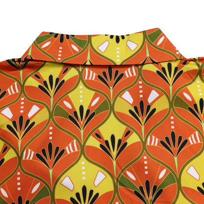 Printed Long Sleeve Shirt Elegant Wide Leg Pants Fashion Set