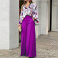 Summer Loose Plus Size Fashion Casual Printed Wide-Leg Pants Two-Piece Set