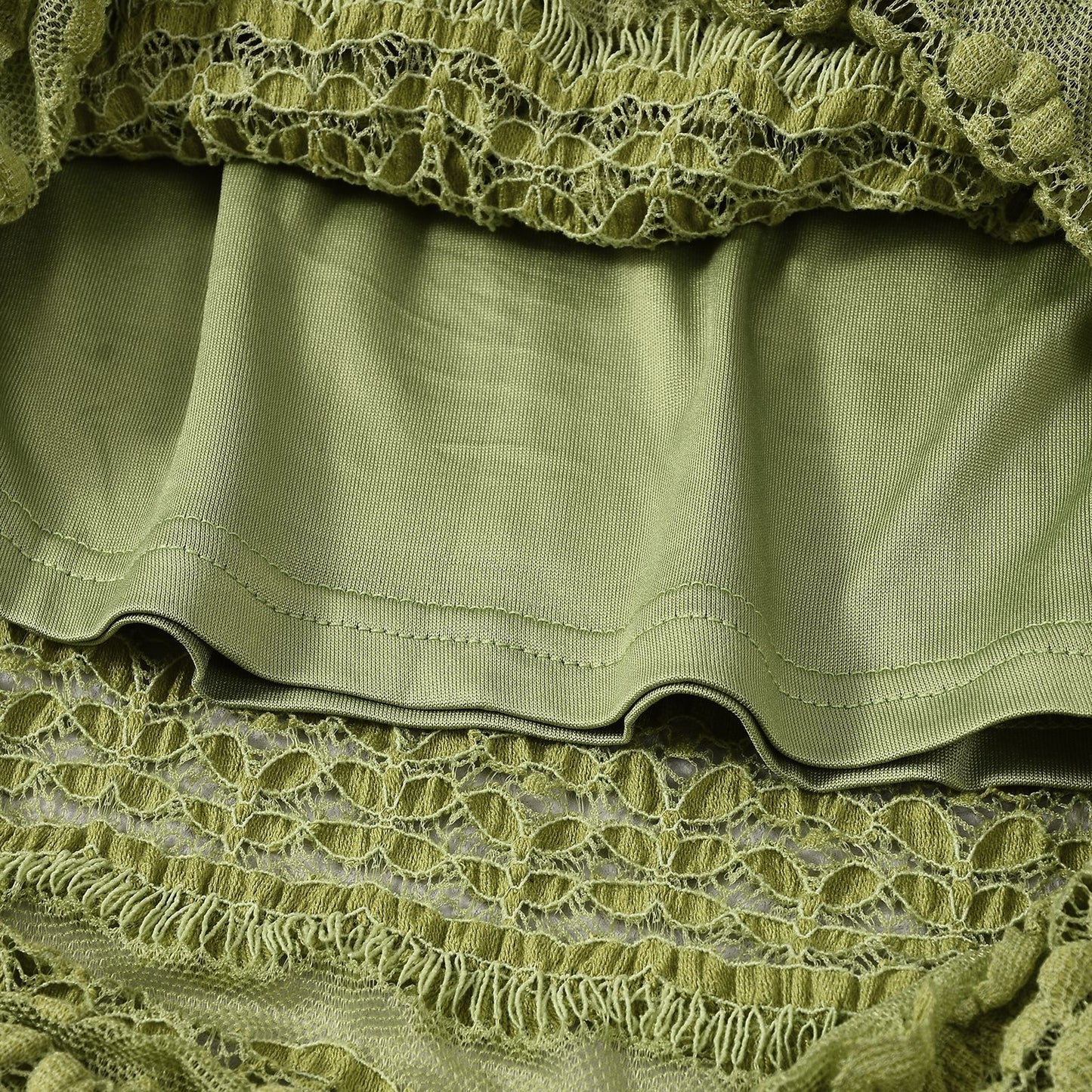 Lace Jacquard Vacation Beach Casual Swimsuit Two-Piece Set