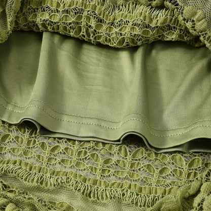 Lace Jacquard Vacation Beach Casual Swimsuit Two-Piece Set