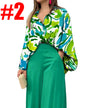 Summer Loose Plus Size Fashion Casual Printed Wide-Leg Pants Two-Piece Set