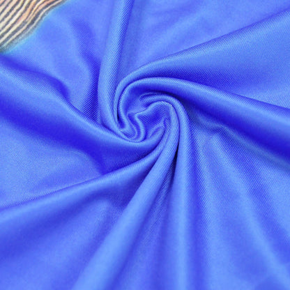 European and American Fashion Women's Pleated Color Block Casual Long Dress