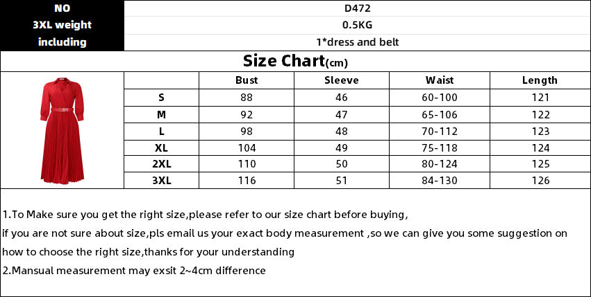 European and American Women's Fashion Cross-Border Solid Color Plus Size Dress