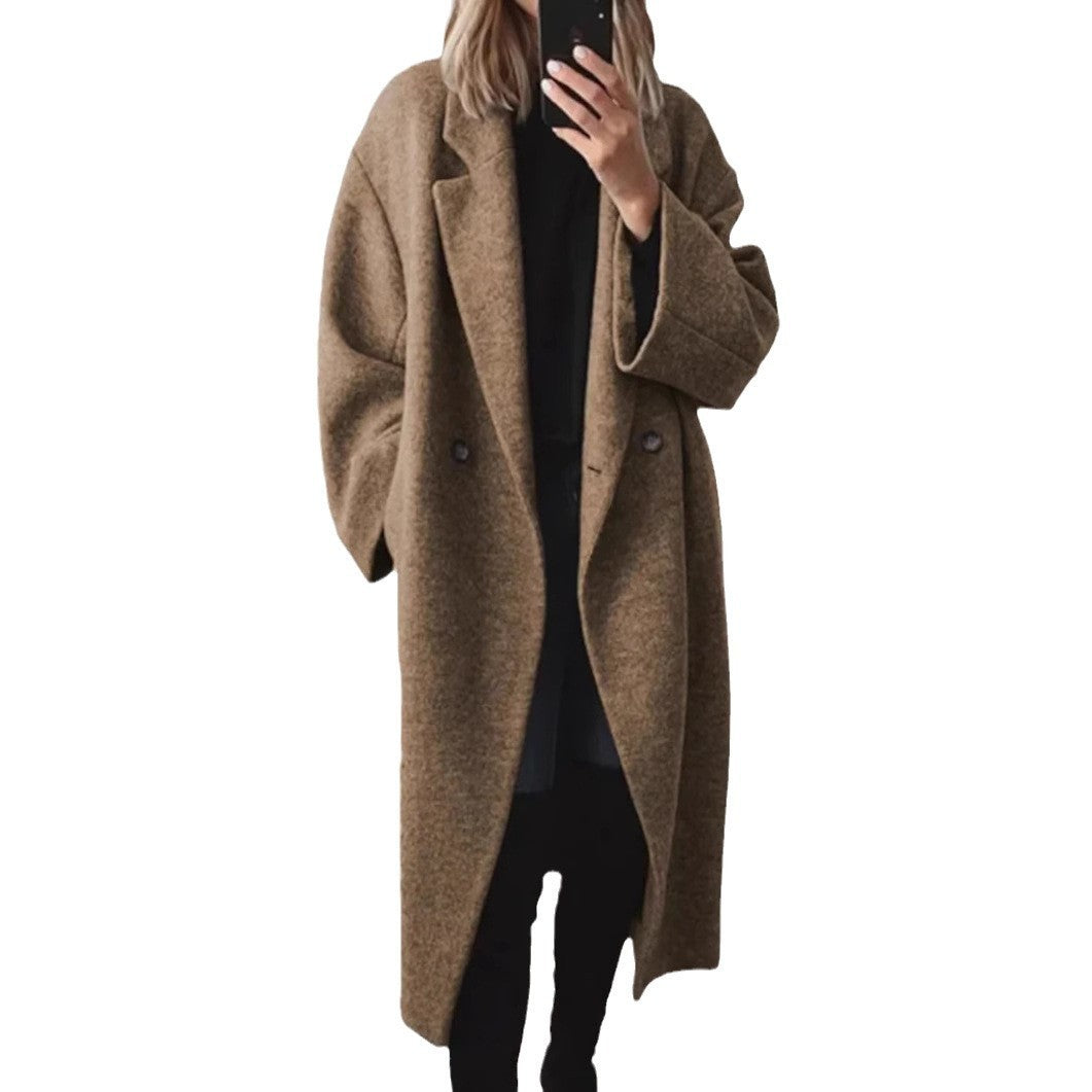 Women's Multi-Color Multi-Size Woolen Long Trench Coat