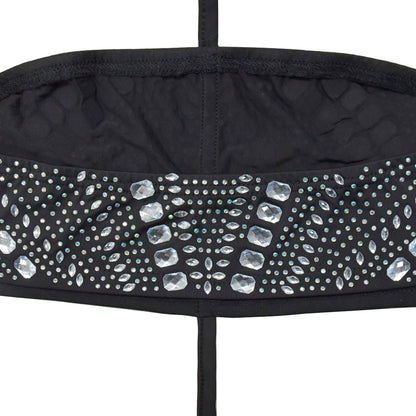 European and American Fashion Women's Sleeveless Strap Rhinestone Set Dress