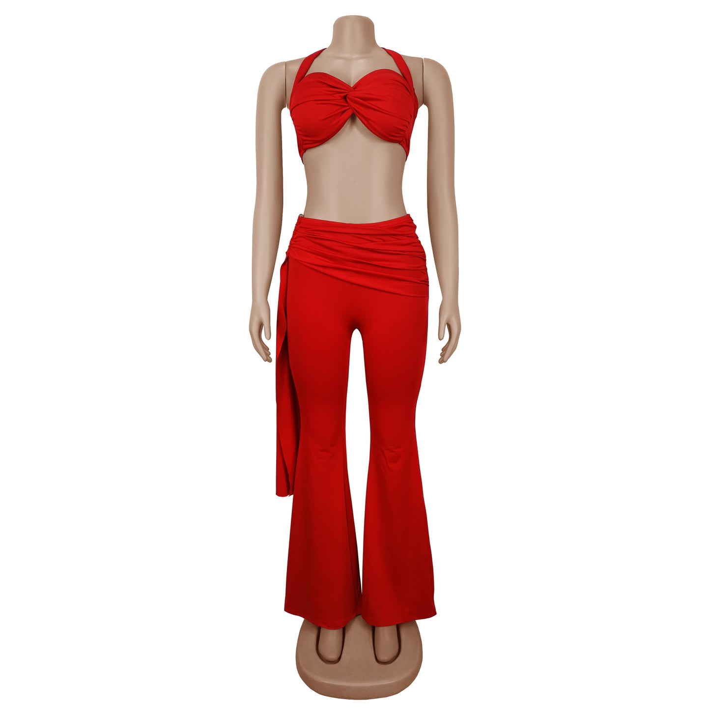 Fashion Women's Sexy Summer Strapless Tie Long Pants Set