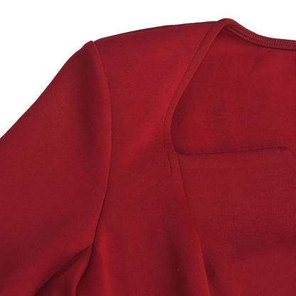 European and American Fashion Women's Elegant Deep V Long Sleeve Ruffled Short Dress