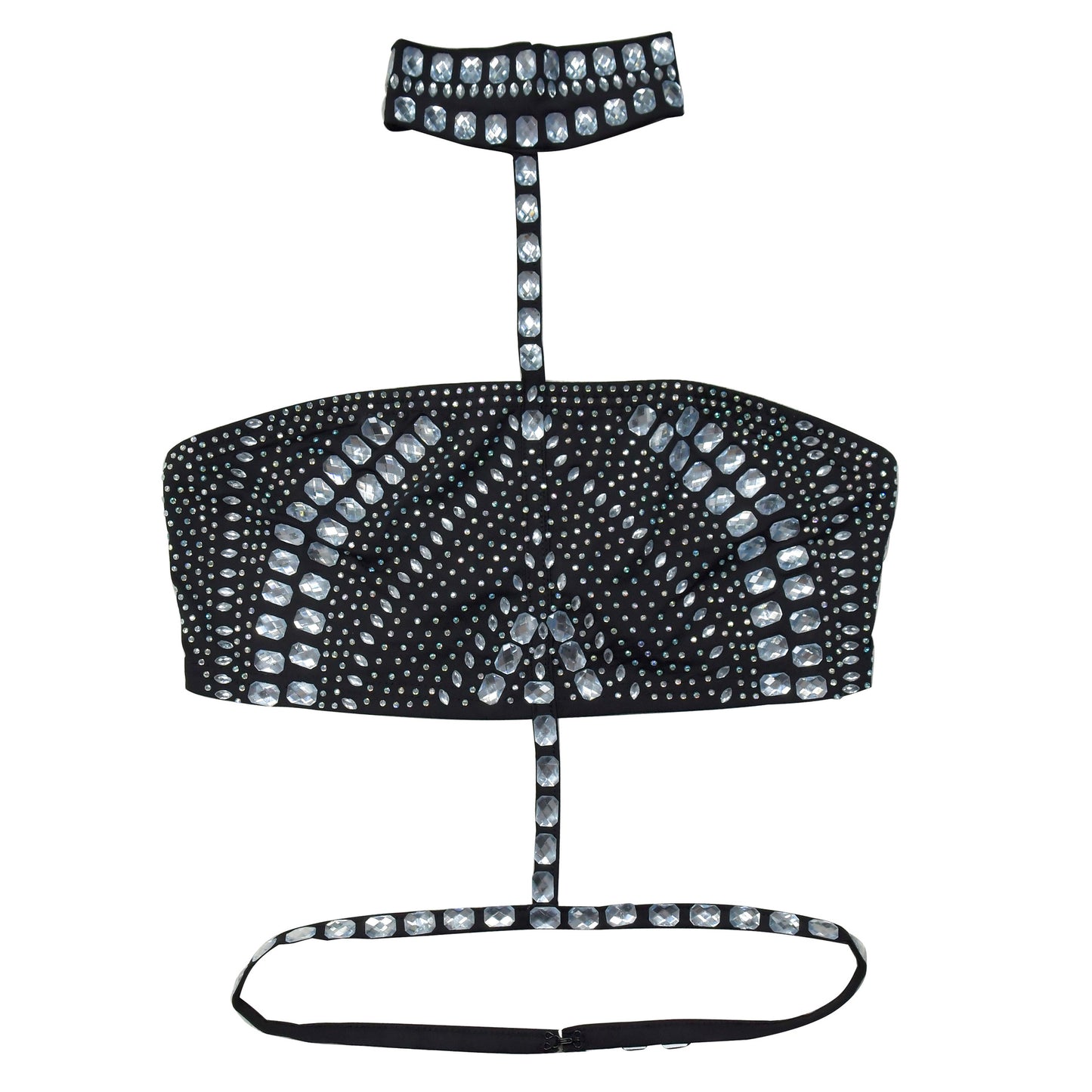 European and American Fashion Women's Sleeveless Strap Rhinestone Set Dress