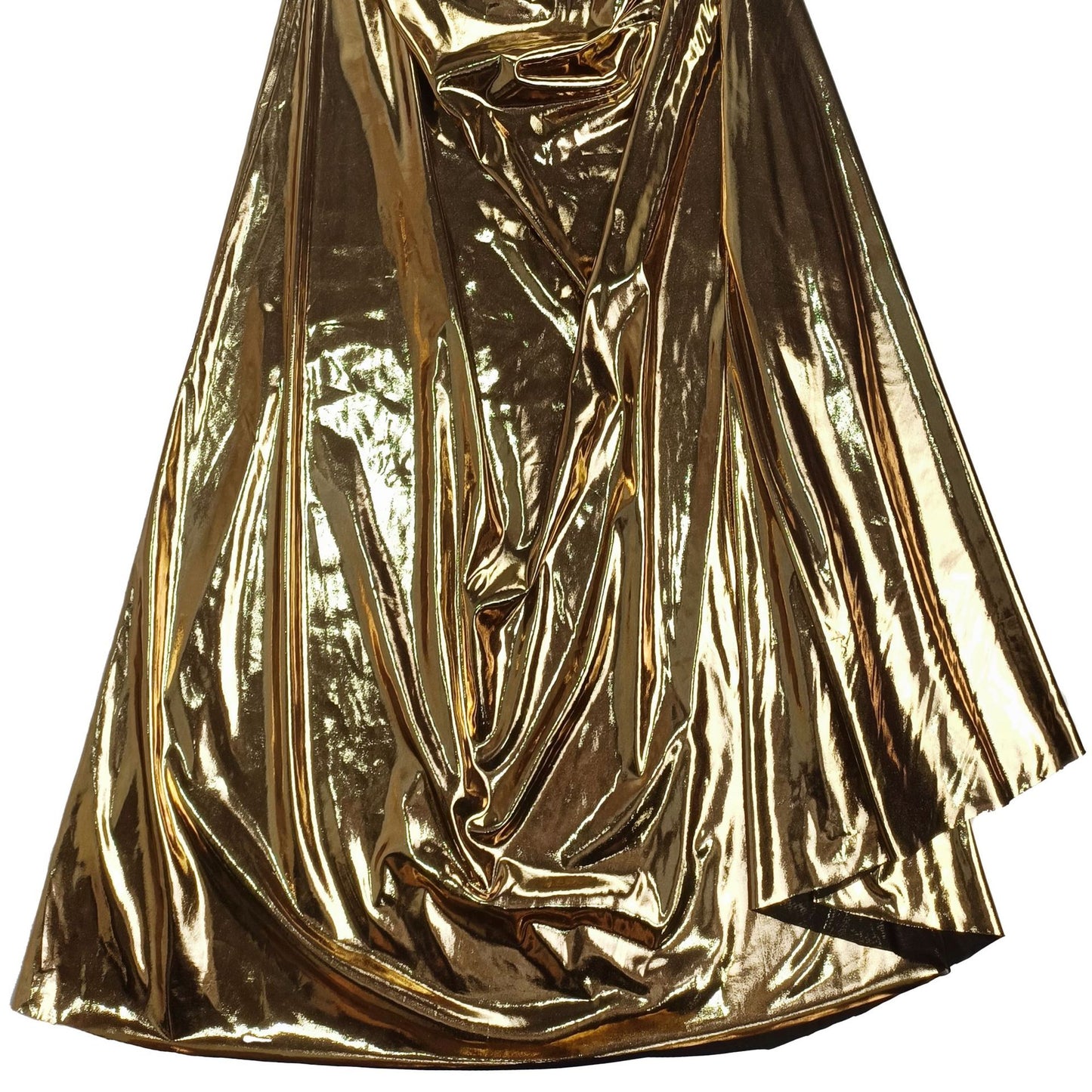 Women's Sexy Halter Neck Gold Chain Ruched Bodycon Dress