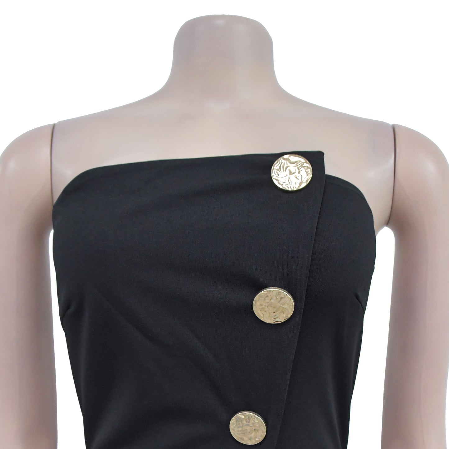 European and American Fashion Women's Sleeveless Button Jumpsuit Long Pants New