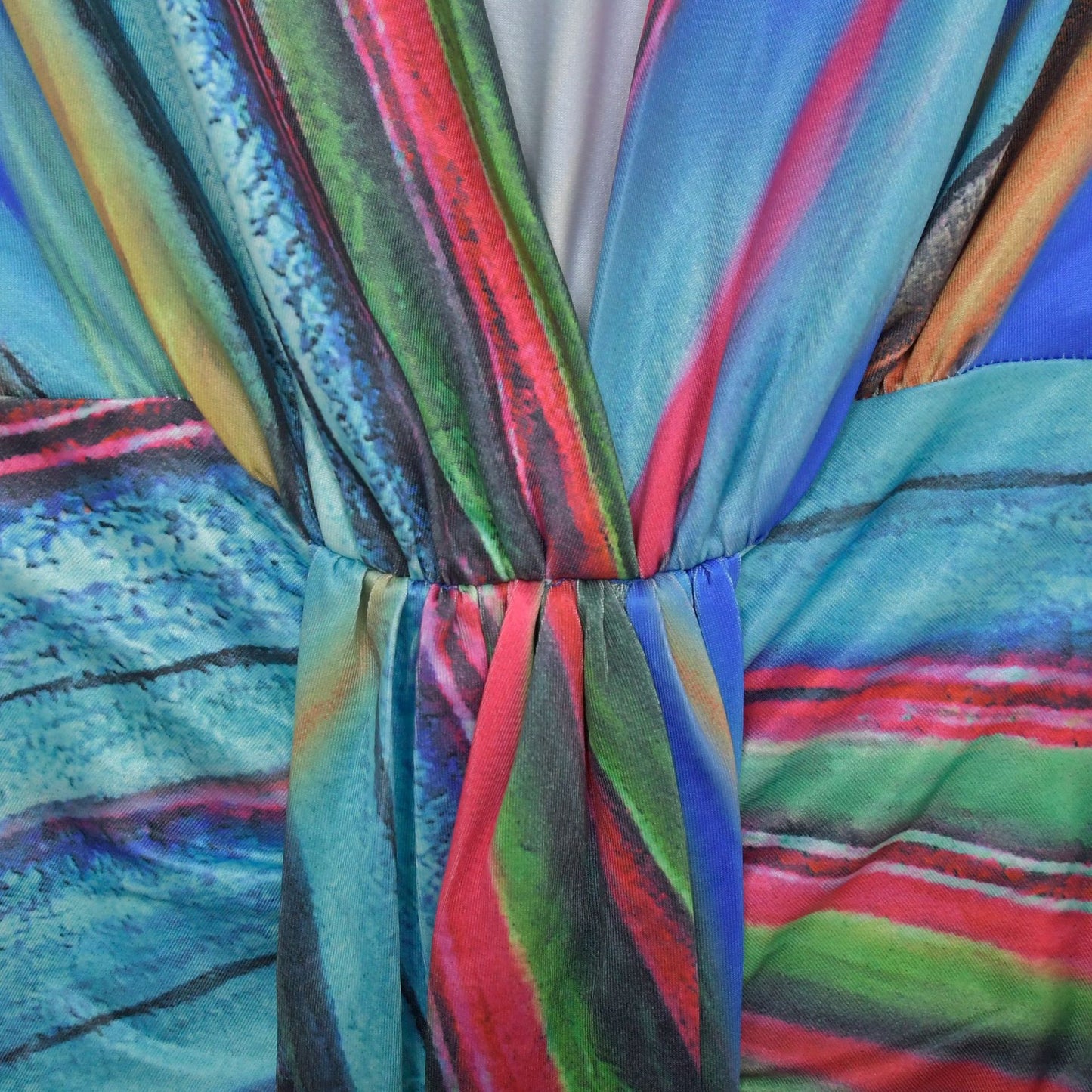 European and American Fashion Women's Pleated Color Block Casual Long Dress