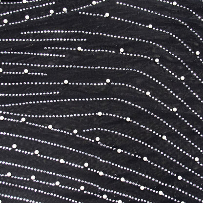 European and American Fashion Women's Clothing Mesh See-through Rhinestone Long Sleeve Long Dress Lined Two-piece Set