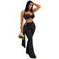 Fashion Women's Sexy Summer Strapless Tie Long Pants Set New